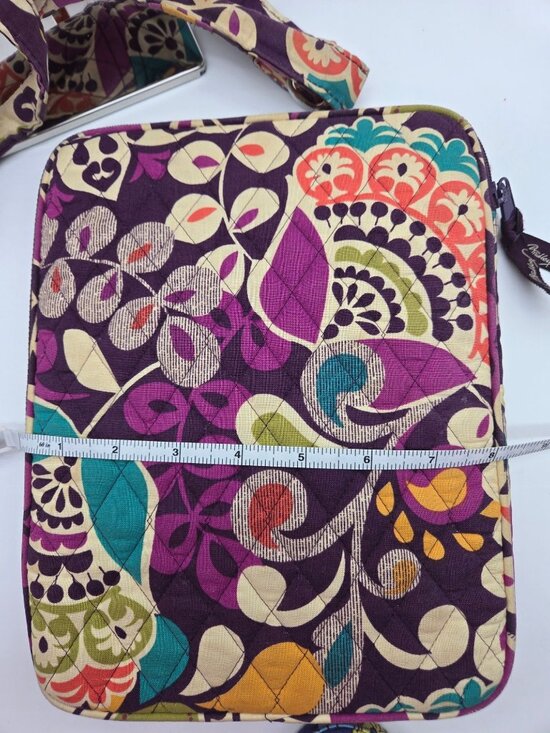 Vera Bradley Plum Crazy Backpack & Tablet Sleeve Set Purple Paisley Travel Lot main image 15